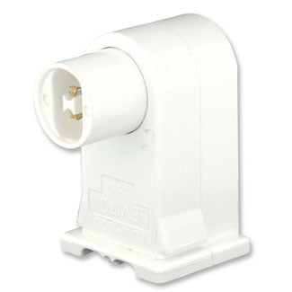 Leviton High-Output Base Double Contact Vertical Standard Fluorescent Lamp Holder Pedestal Slide-On Plunger For Power Grove And Jac k(13556-W)