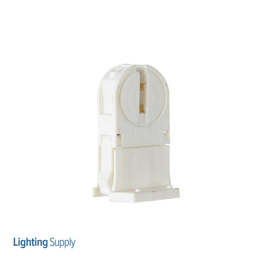 Leviton Miniature Base T5 Bi-Pin Standard Fluorescent Lamp Holder Tall Profile Snap-In Or Slide-On Lamp-Lock QuickWire 18 AWG (13654-TNP)