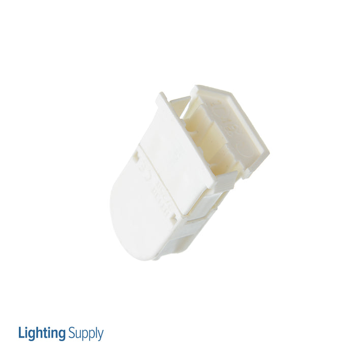 Leviton Miniature Base T5 Bi-Pin Standard Fluorescent Lamp Holder Tall Profile Snap-In Or Slide-On Lamp-Lock QuickWire 18 AWG (13654-TNP)