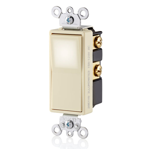 Leviton LED Decora Illuminated Switch 4W 15A Light Almond (L5614-2T)