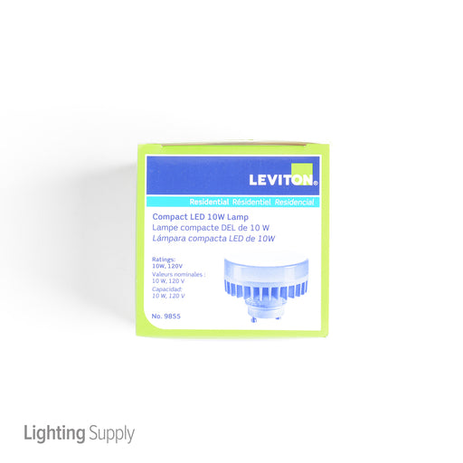 Leviton Compact LED Replacement Bulb 10W GU24 120VAC 60Hz Energy Star Qualified For Use With 9852 LED Ceiling Pull-Chain Lamp Holder White (9855-LED)