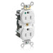 Leviton Lev-Lok Duplex Receptacle Outlet Heavy-Duty Hospital Grade Tamper-Resistant Smooth Face 15 Amp 125V Modular NEMA 5-15R White (MT820-W)