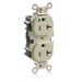 Leviton Lev-Lok Duplex Receptacle Outlet Heavy-Duty Hospital Grade Tamper-Resistant Smooth Face 20 Amp 125V Modular NEMA 5-20R Ivory (MT830-I)