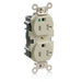 Leviton Lev-Lok Duplex Receptacle Outlet Extra Heavy-Duty Hospital Grade Tamper-Resistant Smooth Face 20 Amp 125V Modular Ivory (M8300-SGI)