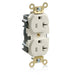 Leviton Lev-Lok Duplex Receptacle Outlet Extra Heavy-Duty Industrial Spec Grade Smooth Face 20 Amp 125V Modular NEMA 5-20R Light Almond (M5362-T)