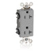Leviton Lev-Lok Decora Plus Duplex Receptacle Outlet Heavy-Duty Industrial Spec Grade Tamper-Resistant Smooth Face 20 Amp Gray (MT163-GY)