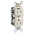 Leviton Lev-Lok Duplex Receptacle Outlet Heavy-Duty Hospital Grade Smooth Face 15 Amp 125V Modular NEMA 5-15R 2-Pole 3-Wire Light Almond (M8200-HT)