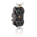 Leviton Lev-Lok Isolated Ground Duplex Receptacle Outlet Heavy-Duty Hospital Grade Smooth Face 15 Amp 125V Modular NEMA 5-15R Black (M8200-IGE)