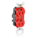 Leviton Lev-Lok Isolated Ground Duplex Receptacle Outlet Heavy-Duty Hospital Grade Smooth Face 15 Amp 125V Modular NEMA 5-15R Red (M8200-IGR)