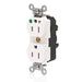 Leviton Lev-Lok Duplex Receptacle Outlet Extra Heavy-Duty Hospital Grade Illuminated Smooth Face 15 Amp 125V Modular NEMA 5-15R White (M8200-ILW)