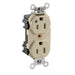 Leviton Lev-Lok Duplex Receptacle Outlet Extra Heavy-Duty Hospital Grade Power Indication Smooth Face 15 Amp 125V Modular Ivory (M8200-PLI)