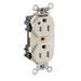 Leviton Lev-Lok Duplex Receptacle Outlet Extra Heavy-Duty Hospital Grade Power Indication Smooth Face 15 Amp 125V Modular Light Almond (M8200-PLT)