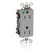 Leviton Lev-Lok Decora Plus Duplex Receptacle Outlet Extra Heavy-Duty Hospital Grade Tamper-Resistant Smooth Face 15 Amp 125V Gray (MT162-HGG)