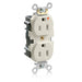 Leviton Lev-Lok Isolated Ground Duplex Receptacle Outlet Heavy-Duty Industrial Spec Grade Smooth Face 15 Amp 125V Modular Light Almond (M5262-IGT)