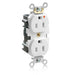 Leviton Lev-Lok Isolated Ground Duplex Receptacle Outlet Heavy-Duty Industrial Spec Grade Smooth Face 15 Amp 125V Modular White (M5262-IGW)