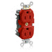 Leviton Lev-Lok Isolated Ground Duplex Receptacle Outlet Heavy-Duty Industrial Spec Grade Tamper-Resistant Smooth Face 15A/125V Modular Red (MT562-IGR)