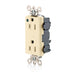 Leviton Lev-Lok Decora Plus Duplex Receptacle Outlet Extra Heavy-Duty Hospital Grade Power Indication Smooth Face 15 Amp 125V Ivory (M1626-PLI)