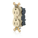 Leviton Lev-Lok Duplex Receptacle Outlet Extra Heavy-Duty Industrial Spec Grade Tamper-Resistant Smooth Face 15 Amp 125 Ivory (M5262-SGI)