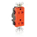 Leviton Lev-Lok Decora Plus Isolated Ground Duplex Receptacle Outlet Heavy-Duty Industrial Spec Grade Smooth Face 20 Amp 125V Modular Orange (M1636-IG)