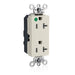 Leviton Lev-Lok Decora Plus Duplex Receptacle Outlet Extra Heavy-Duty Hospital Grade Tamper-Resistant Smooth Face 20 Amp 125V Light Almond (MT163-HGT)