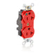 Leviton Lev-Lok Isolated Ground Duplex Receptacle Outlet Heavy-Duty Hospital Grade Smooth Face 20 Amp 125V Modular NEMA 5-20R Red (M8300-IGR)