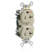 Leviton Lev-Lok Isolated Ground Duplex Receptacle Outlet Heavy-Duty Industrial Spec Grade Smooth Face 20 Amp 125V Modular Ivory (M5362-IGI)