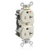 Leviton Lev-Lok Isolated Ground Duplex Receptacle Outlet Heavy-Duty Industrial Spec Grade Smooth Face 20 Amp 125V Modular Light Almond (M5362-IGT)