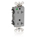 Leviton Lev-Lok Decora Plus Duplex Receptacle Outlet Extra Heavy-Duty Hospital Grade Smooth Face 20 Amp 125V Modular NEMA 5-20R Gray (M1636-HGG)