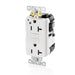 Leviton Lev-Lok SmartlockPro GFCI Duplex Receptacle Outlet Extra Heavy-Duty Hospital Grade Power Indication 20 Amp 125V Modular White (MGFN2-HGW)