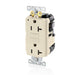 Leviton Lev-Lok SmartlockPro GFCI Duplex Receptacle Outlet Extra Heavy-Duty Industrial Spec Grade Power Indication 20 Amp 125V Light Almond (MGFN2-T)