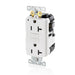 Leviton Lev-Lok SmartlockPro GFCI Duplex Receptacle Outlet Extra Heavy-Duty Industrial Spec Grade Power Indication 20 Amp 125V White (MGFN2-W)