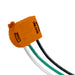 Leviton 20 Amp 125V 2P 3W Wiring Module For Lev-Lok Isolated Ground Receptacles 6 Inch THHN #12 AWG Solid Wire Leads Orange (MSTWL-SIG)