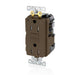 Leviton Lev-Lok SmartlockPro GFCI Duplex Receptacle Outlet Extra Heavy-Duty Industrial Spec Grade Tamper-Resistant 15A 20A Feed-Through 125V Brown (MGFT1)
