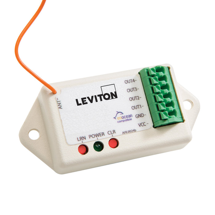 Leviton LevNet RF 4-Channel Room Controller 0 Input/4 Outputs 8-30VDC 315MHz Enocean Title 24/ASHRAE 90.1 Compliant (WS0RC-400)