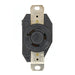 Leviton 20 Amp 600V NEMA L9-20R 2P 3W Flush Mount Locking Receptacle Industrial Grade Grounding V-0-MAX Black (2350)