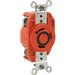 Leviton 30 Amp 600V NEMA L9-30R 2P 3W Flush Mount Locking Receptacle Industrial Grade Isolated Ground V-0-MAX Orange (2650-IG)