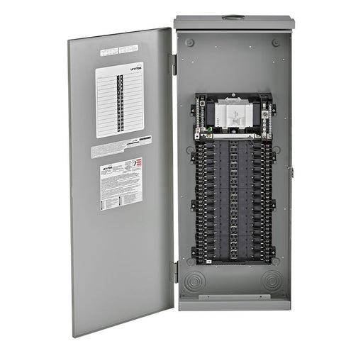 Leviton Load Center NEMA 3R Outdoor With Main Breaker 200A 30 Spaces 22Ka Interrupt Rating Box Interior And Door With Instruction Sheet (LP320-3B)