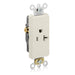 Leviton Decora Plus Single Receptacle Outlet Commercial Spec Grade Smooth Face 20 Amp 125V Side Wire NEMA 5-20R 2-Pole 3-Wire Light Almond (16341-T)