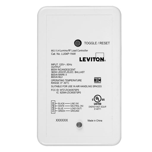 Leviton Lumina RF Phase Cut Dimmer 800W White (LU04P-1NW)