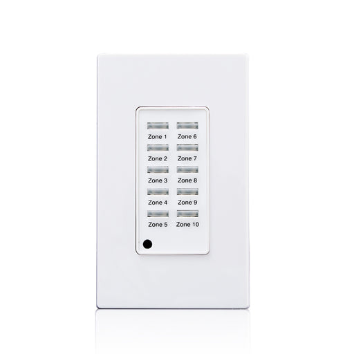 Leviton Low Voltage Pushbutton Station 10 Button-On/Off 1-Gang White (LVS-10W)