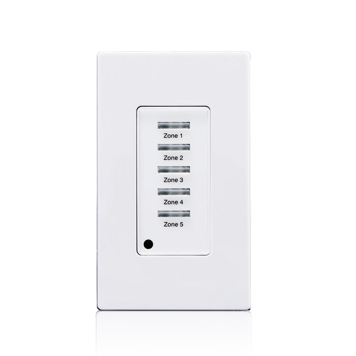 Leviton Low Voltage Pushbutton Station 5 Button-On/Off 1-Gang White (LVS-5W)