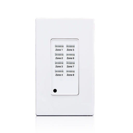 Leviton Low Voltage Pushbutton Station 8 Button-On/Off 1-Gang White (LVS-8W)