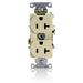 Leviton Duplex Receptacle Outlet Heavy-Duty Industrial Spec Grade Smooth Face 20 Amp 125V Back Or Side Wire NEMA 5-20R Ivory (5362-SI)