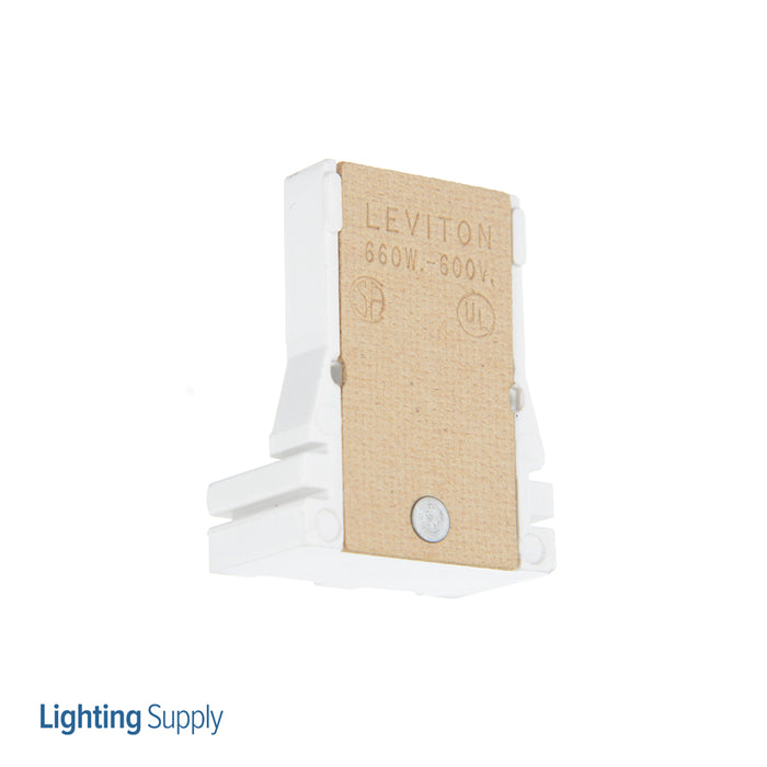 Leviton Medium Base Bi-Pin Standard Fluorescent Lamp Holder Low Profile Slide-On Straight-In Double Edge Disconnect Quick-Connect (13150-D5)