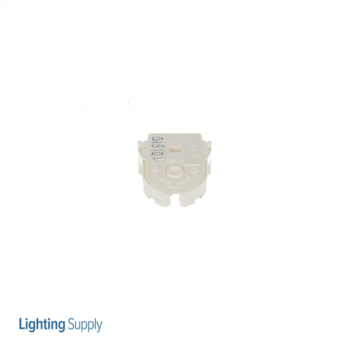 Leviton Medium Base T8 Only Bi-Pin Standard Fluorescent Lamp Holder Extra-Low Profile Snap-In Or Slide-On Lamp-Lock QuickWire 18A (13652-WP)