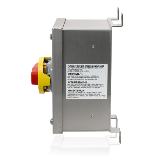 Leviton Metallic 100A 600V Non-Fused Safety Disconnect Switch With Factory Installed Auxiliary Contact (MDS1-AC)