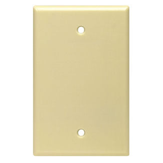 Leviton 1-Gang No Device Blank Wall Plate Midway Size Thermoplastic Nylon Box Mount Ivory (PJ13-I)