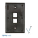 Leviton Midsize 1-Gang QuickPort Wall Plate 2-Port Brown (41091-2BN)