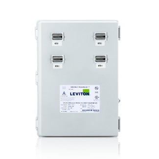 Leviton Medium Mini Meter MMU 120/208V 3P/4W REF Voltage 4 Dual Element Meters NEMA 4X Current Transformers Not Included (6M304-CFG)