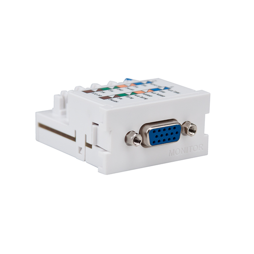 Leviton VGA 110-Termination MOS (Multimedia Outlet System) Monitor Module White (41295-VMW)